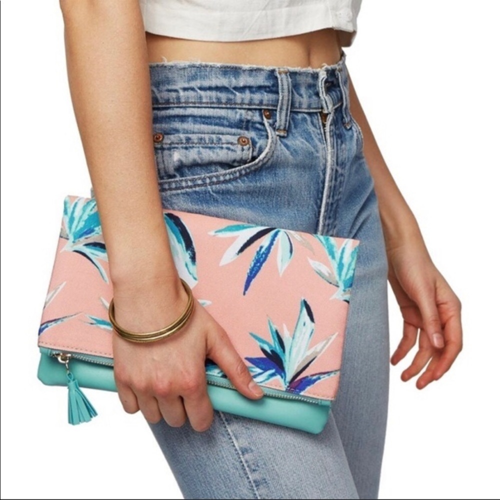 Rachel Pally tropical reversible clutch paradise